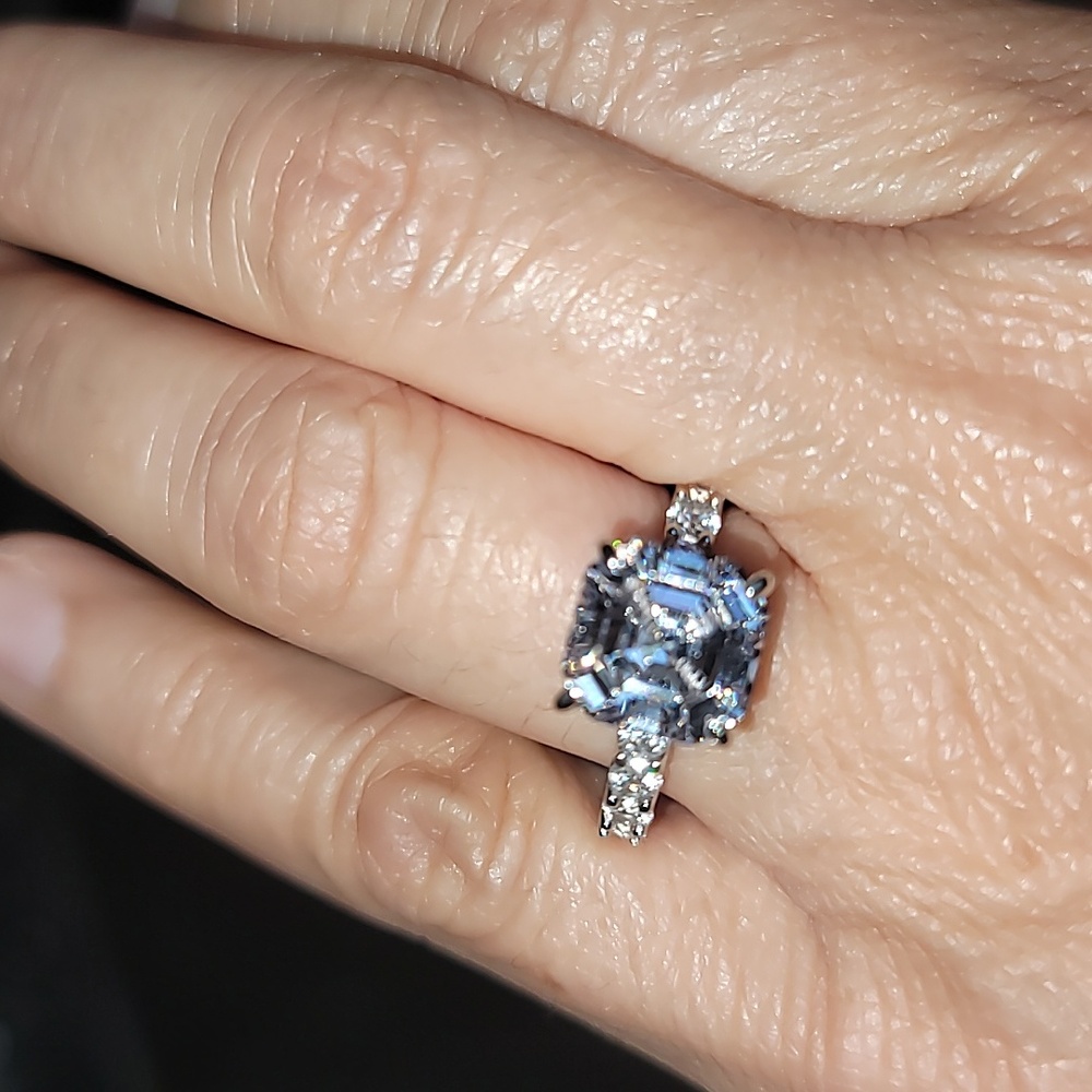 Cubic zirconia engagement ring